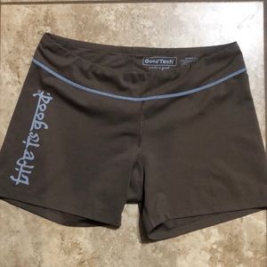 Life is good yoga shorts